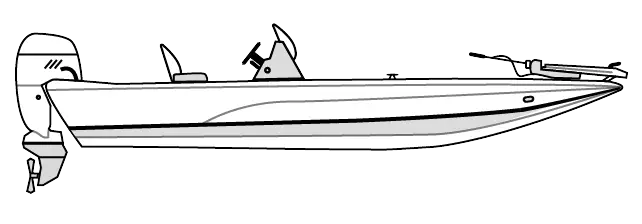 BASS BOAT - Angled Transom 